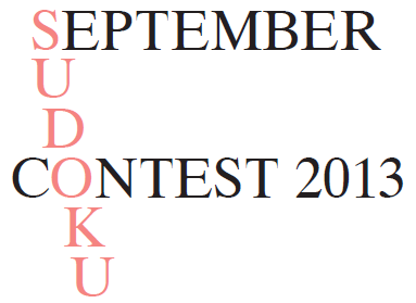 September Sudoku Contest 2013