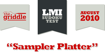 Sampler Platter : LMI August Sudoku Test#1