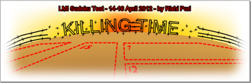 Killing Time - LMI April Sudoku Test